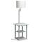Simple Designs 57" 2 Tier Floor Lamp with USB & Outlet